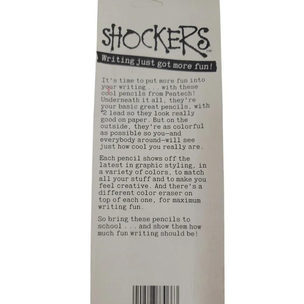 Vintage 1990 Pentech Shockers Write Cool Metallic Rainbow HB Pencils NOS USA